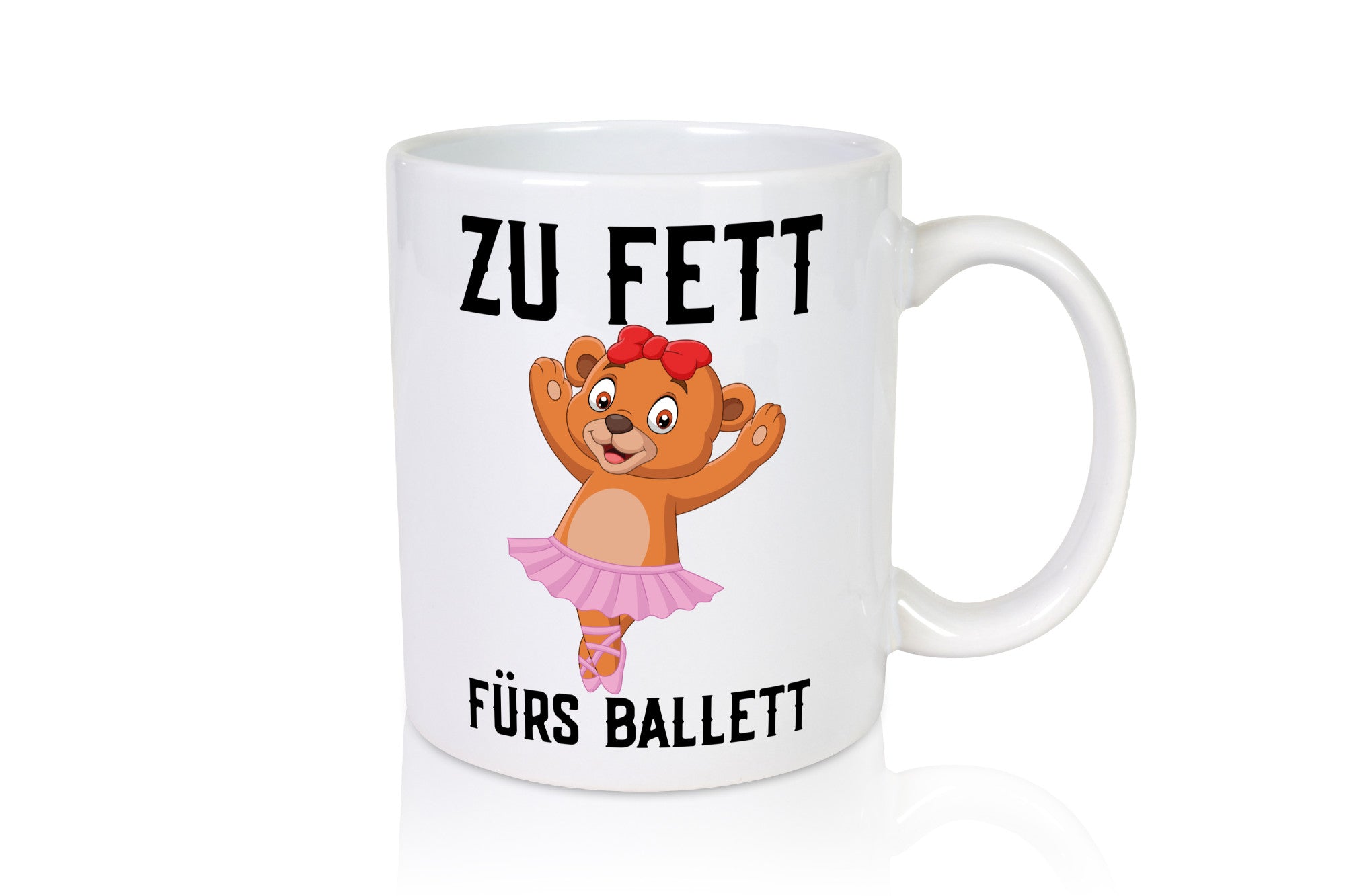 Too Fat for Ballet | Fat Bear Tutu Funny Comic Humorous Gift Idea