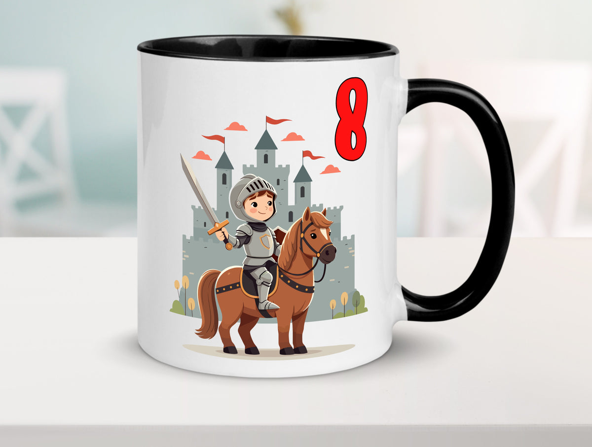 8. Geburtstag | 8 Jahre Ritter Junge Schloss Geschenk Geschenkidee lustiger Tasse