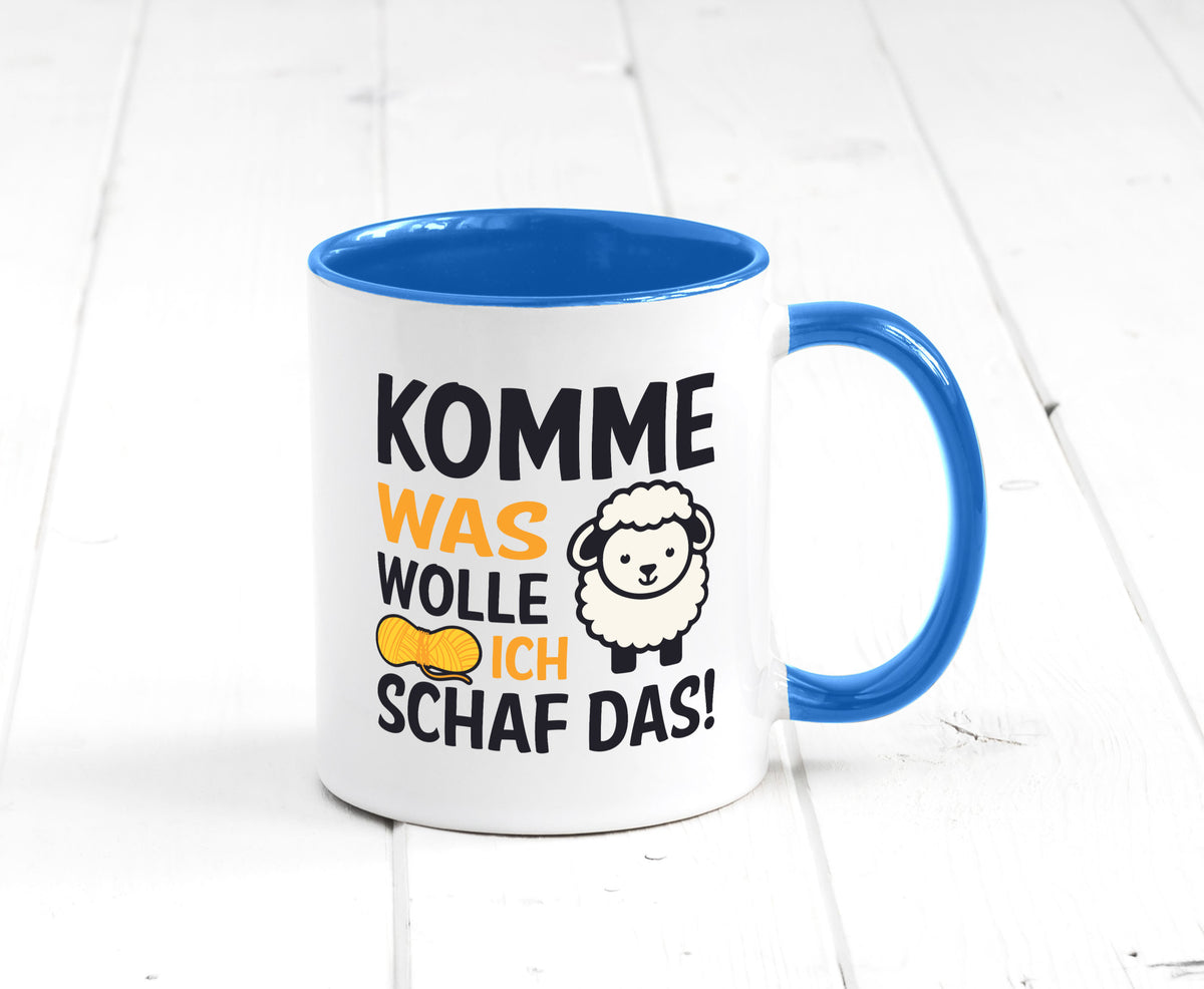 Komme was wolle, ich schaf das | Wolle Humor Geschenkidee Tasse
