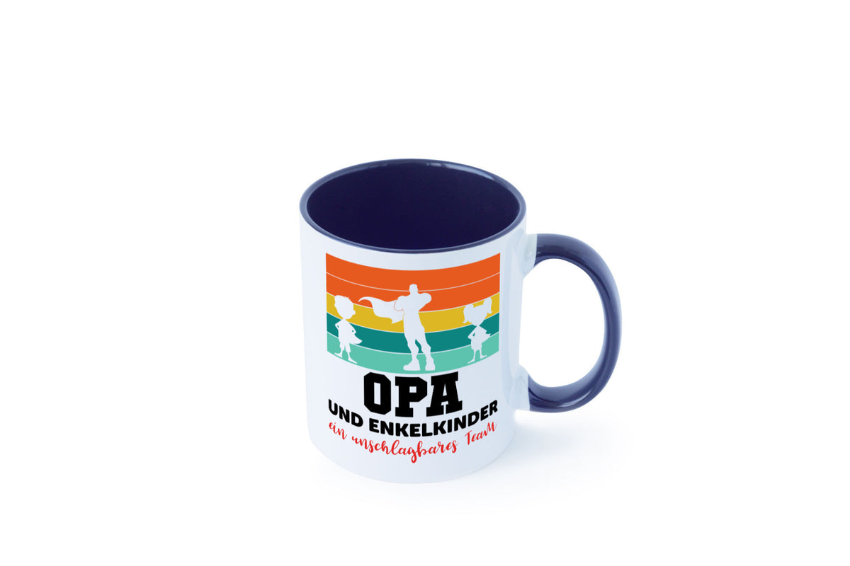 Opa und Enkelkinder ein unschlagbares Team Geschenkidee Familie Humor Tasse