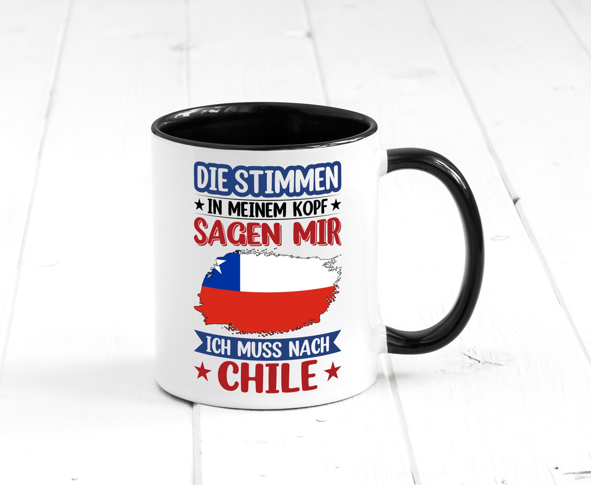 Chile | Urlaub Stimmen in meinem Kopf Traumland Geschenkidee Humor Tasse