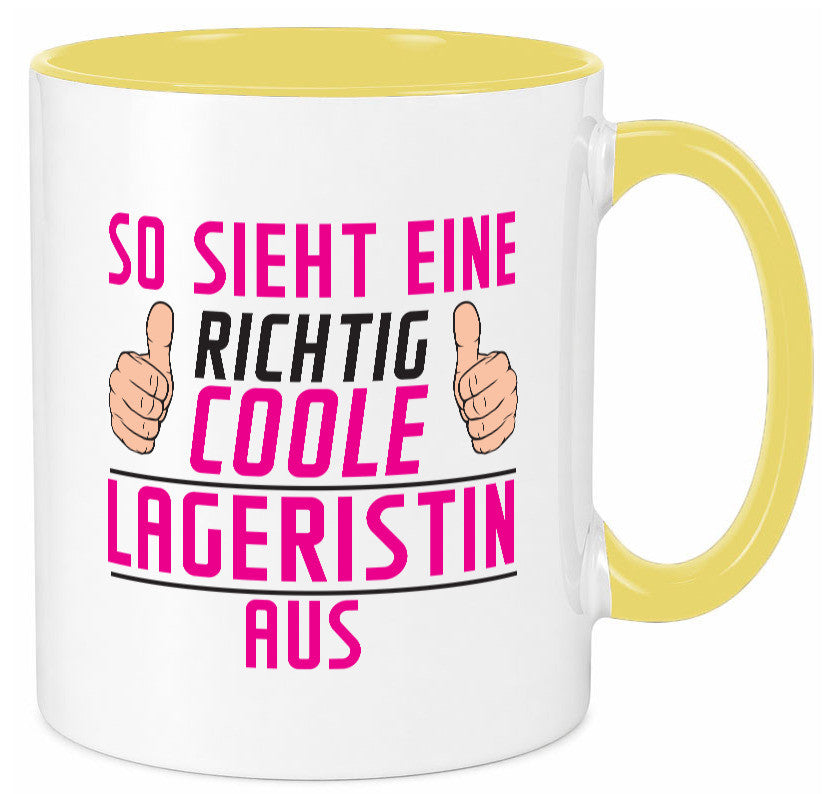 Richtig Coole Lageristin | Beruf Lager Arbeiterin Humor Arbeit Kollegen Büro Tasse