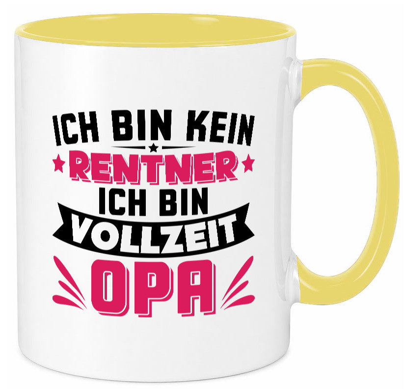 Ich bin vollzeit Opa | Rentner Ruhestand Großvater v2 Humor Familie Tasse