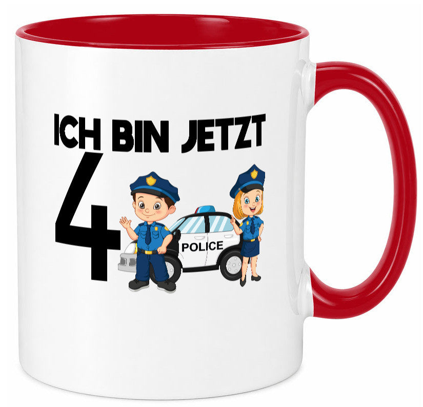Ich bin jetzt 4 | Polizei 4. Geburtstag Jähriger Geschenk Geschenkidee lustiger