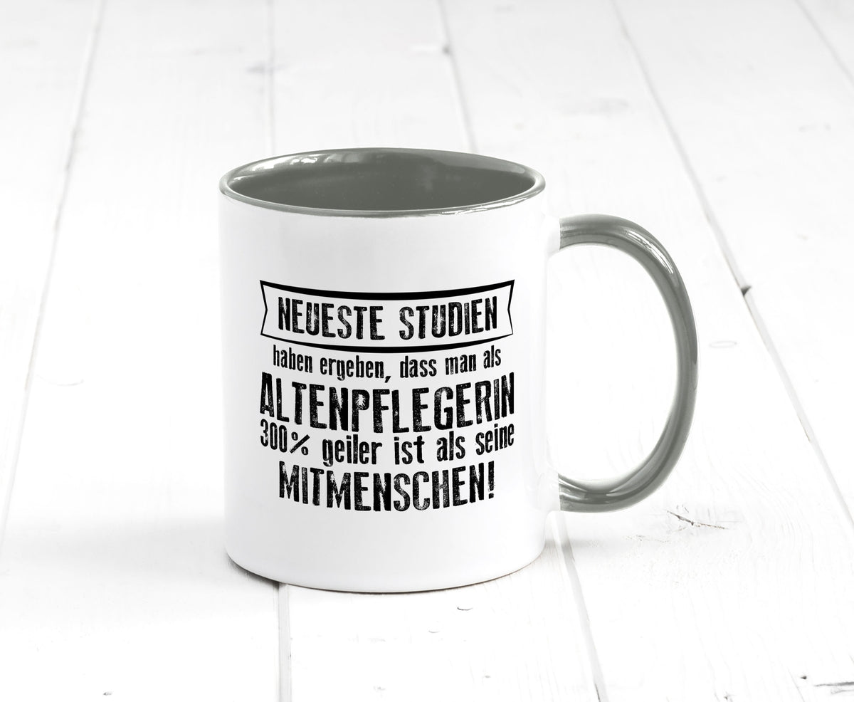 Neuste Studien: Altenpflegerin | Pflegepersonal Pflege Humor Geschenkidee Tasse