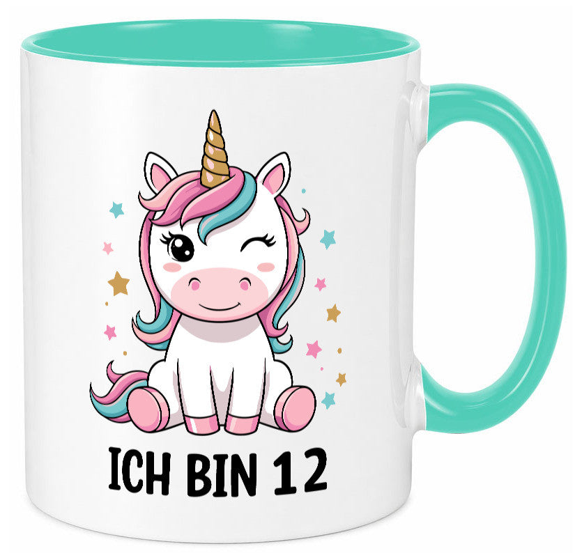 12. Geburtstag | 12 Jahre Einhorn Mädchen lustig Geschenkidee Geschenk Tasse