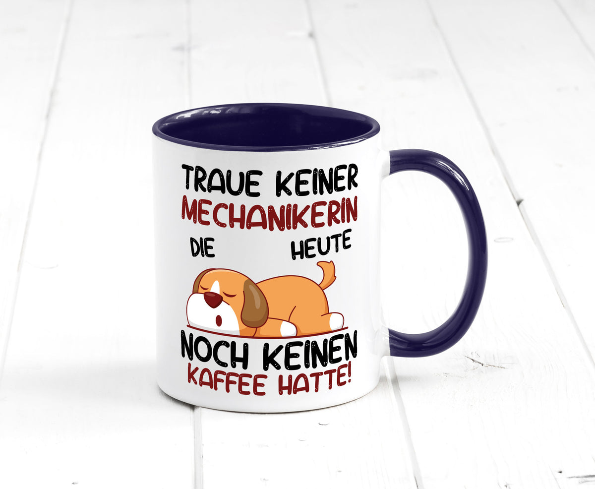 Traue keiner Mechanikerin | KFZ Humor Geschenkidee Tasse