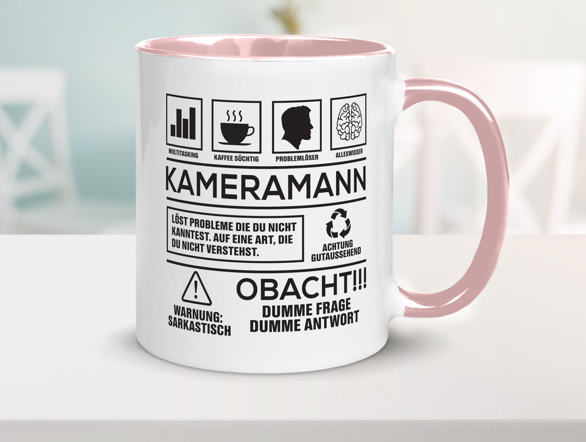Achtung Probleme Kameramann | Kamera lustiger Spruch Geschenk Humor Tasse