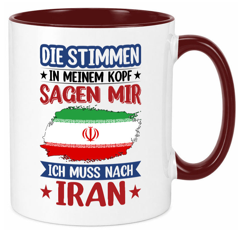 Iran | Urlaub Stimmen in meinem Kopf Traumland Humor Geschenkidee Tasse