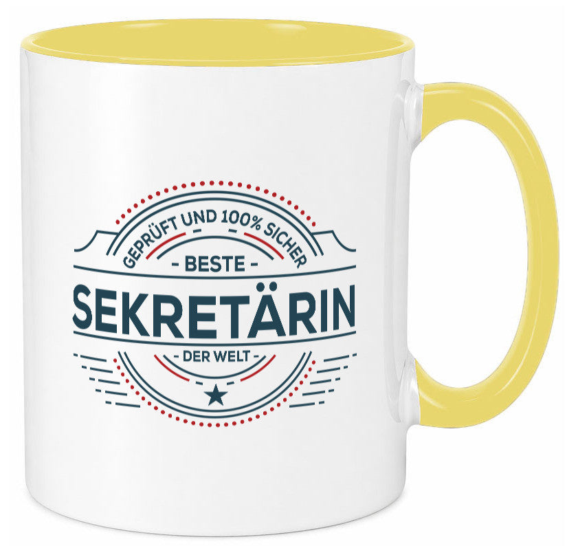 Geprüft und sicher: Sekretärin | Büro Geschenk Arbeit Kollegen lustiger Spruch