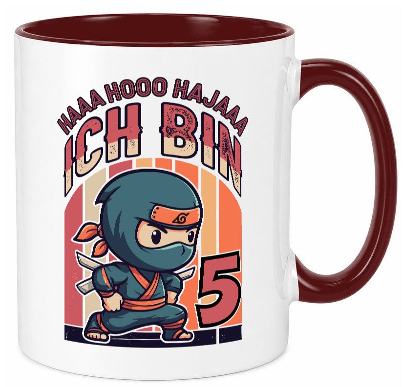 5. Geburtstag | Ninja Junge 5 Jahre Humor Geschenkidee Tasse