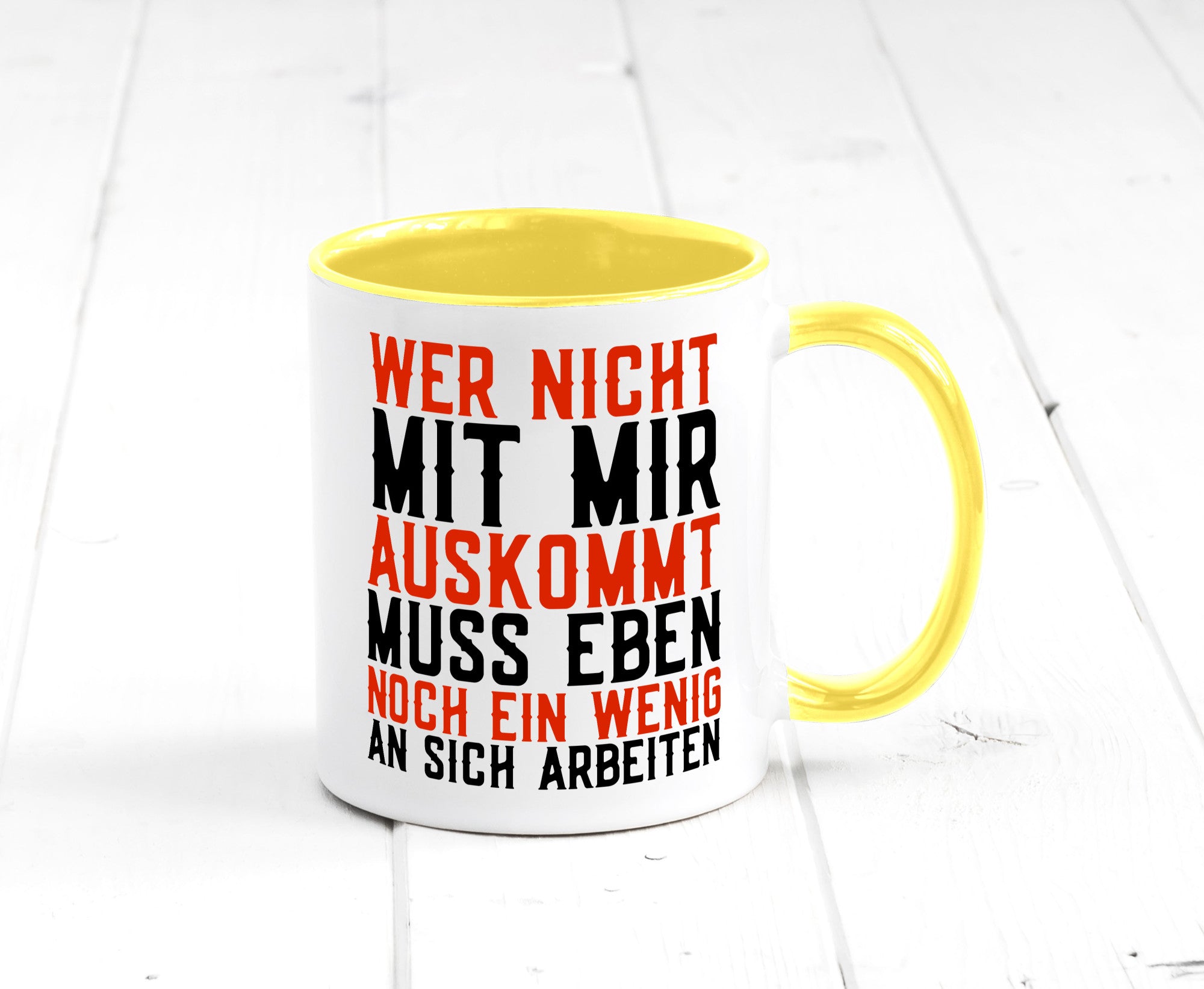 Wer nicht mit mir auskommt | Selbstbewusst witziger Spruch Geschenkidee Humor