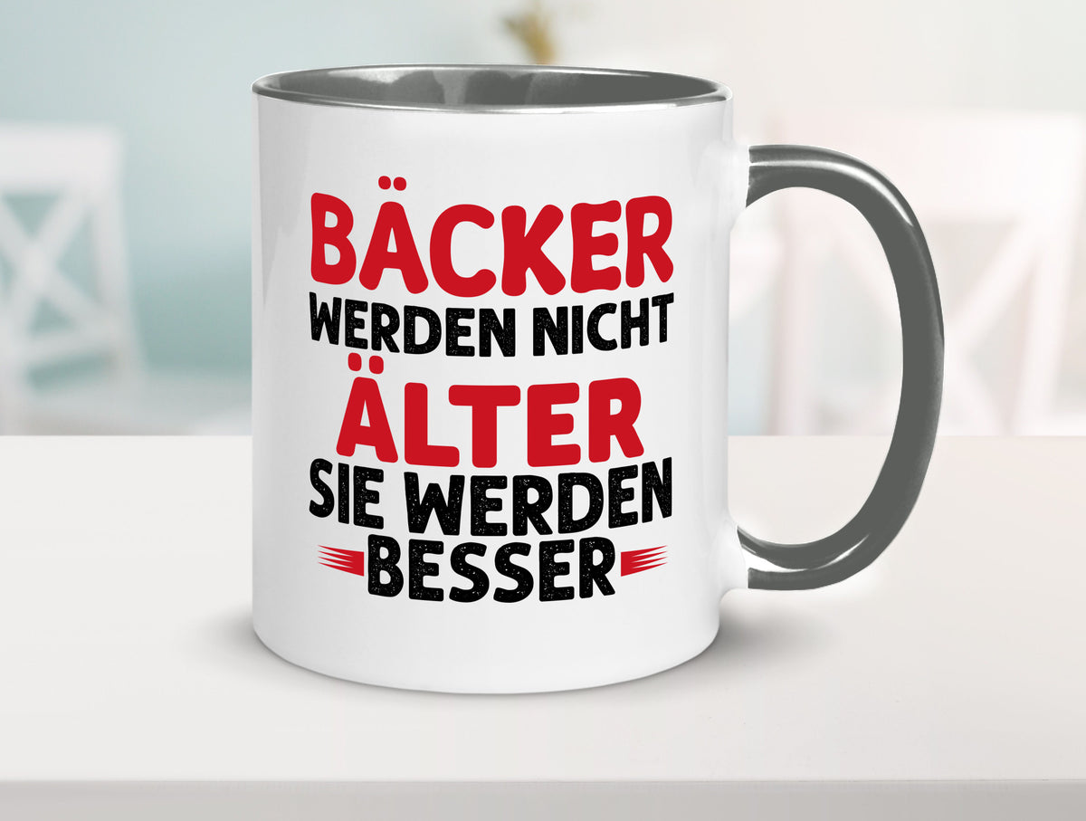 Bäcker werden nicht älter Sie besser lustig Humor Geschenkidee Geschenk Tasse