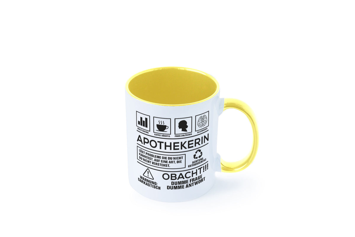 Achtung Probleme Apothekerin | Apotheke Pharmazie Humor Geschenkidee Tasse