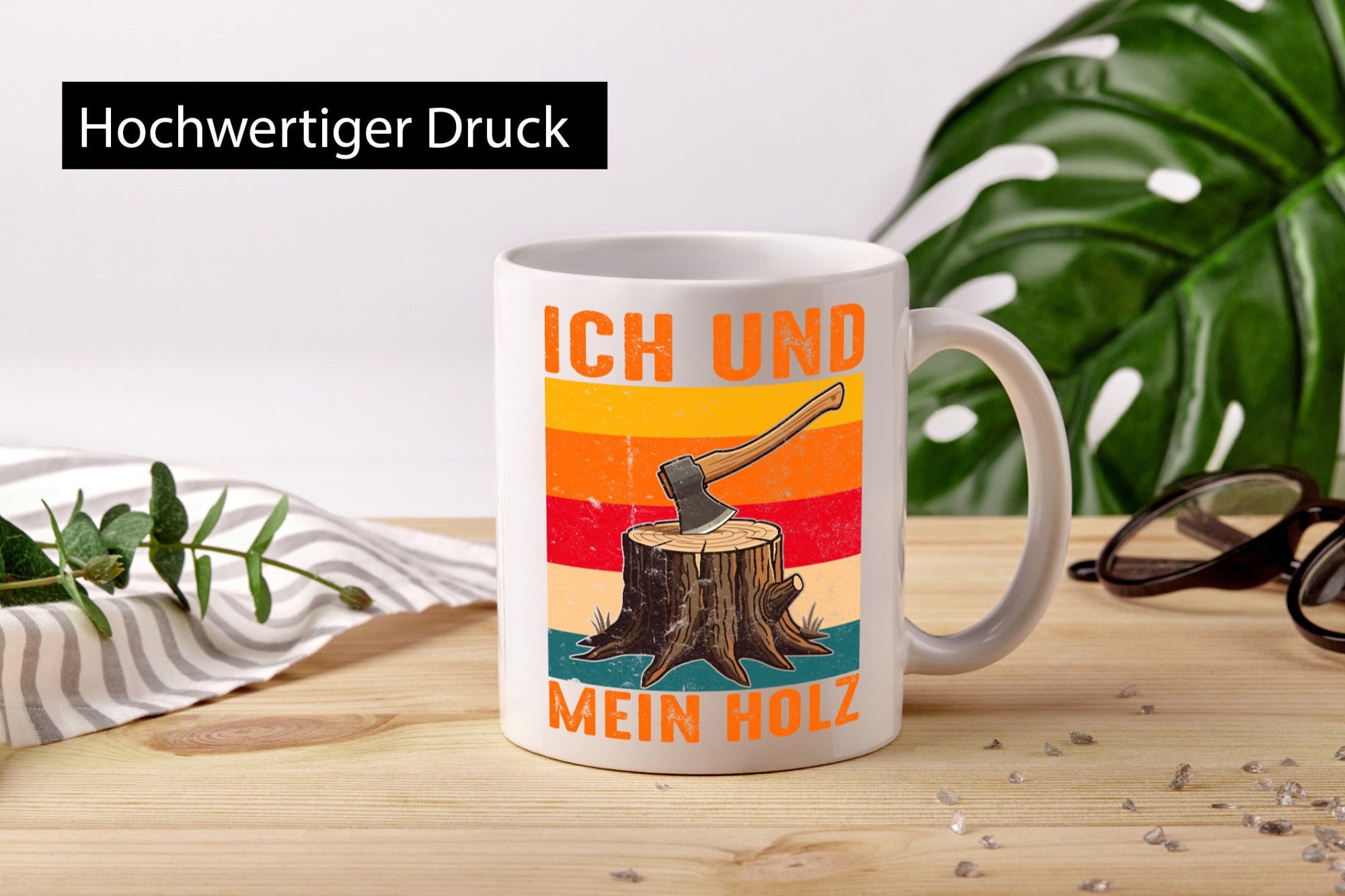 Ich und mein Holz | Hackebeil Brennholz Axt v2 Geschenk Humor Geschenkidee
