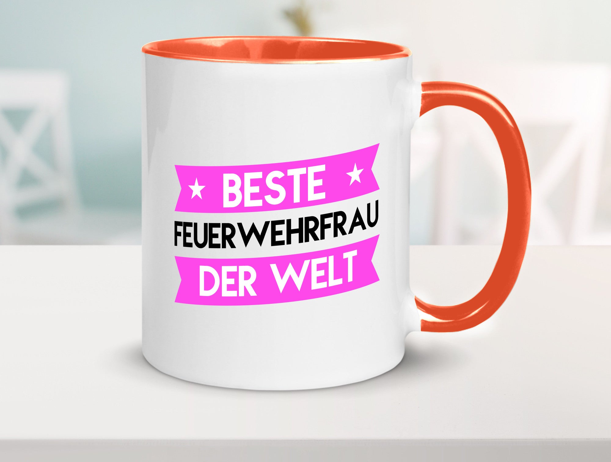 Bester Feuerwehrfrau | Feuerwehr lustig Humor Geschenkidee Geschenk Tasse