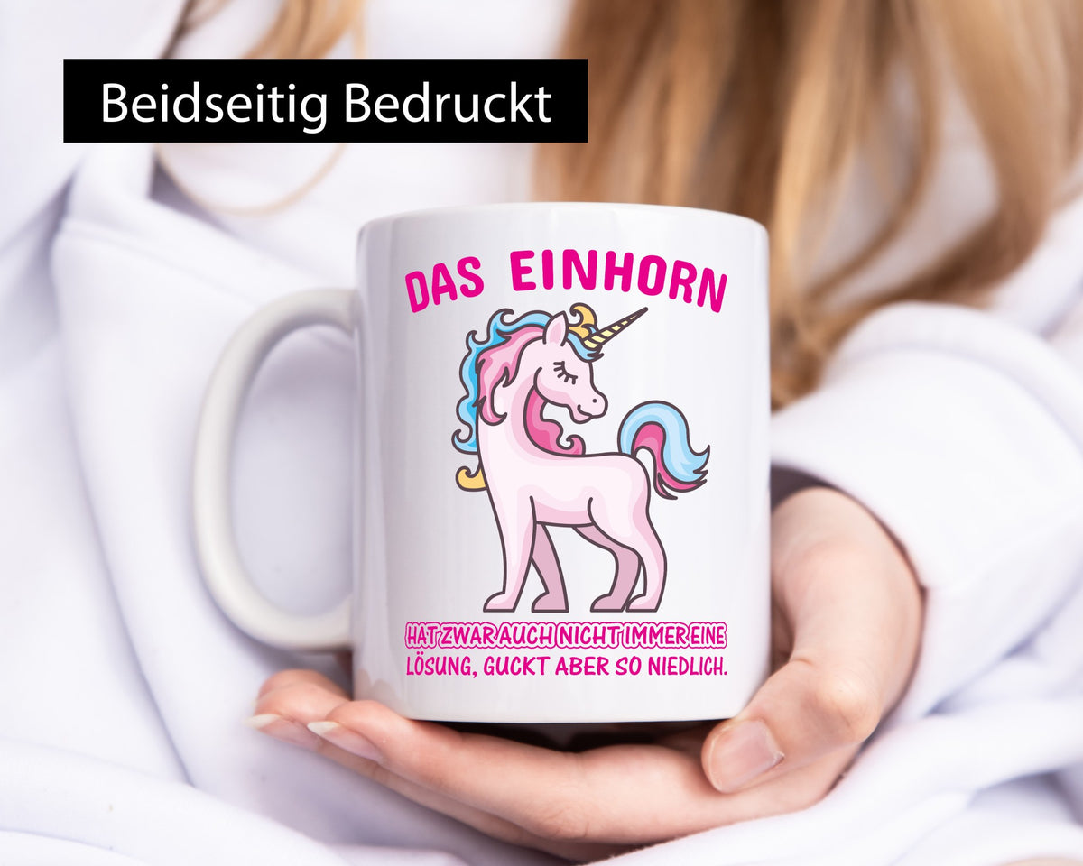 Niedliches Einhorn | lustige Tasse Frauen Mädchen lustiger Spruch Geschenk