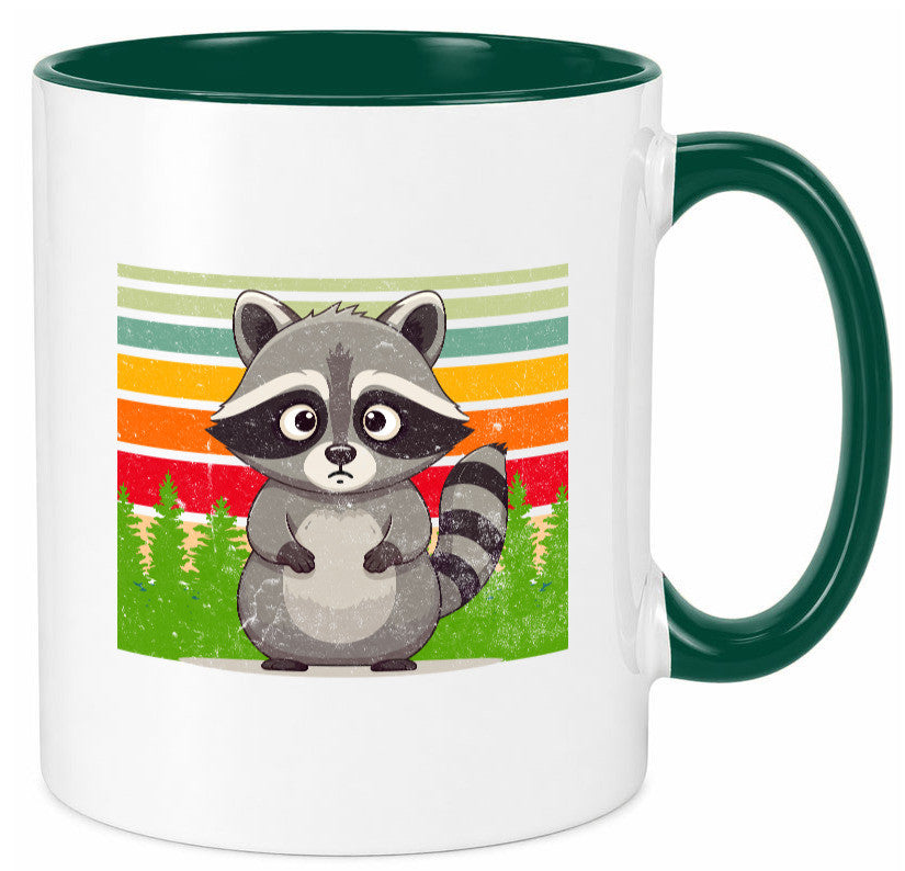 Waschbär | Vintage v2 lustiger Spruch Geschenk Humor Geschenkidee Tasse