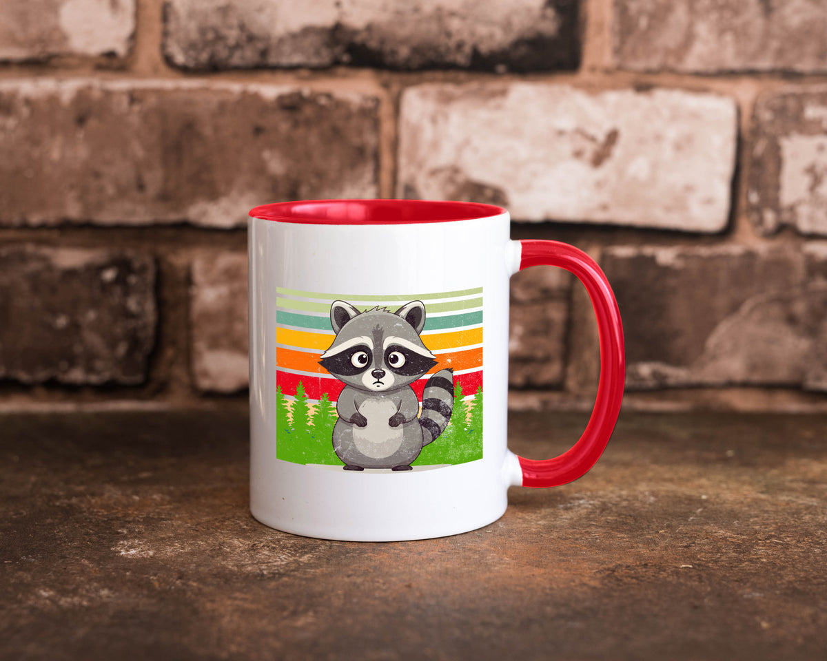 Waschbär | Vintage v2 lustiger Spruch Geschenk Humor Geschenkidee Tasse