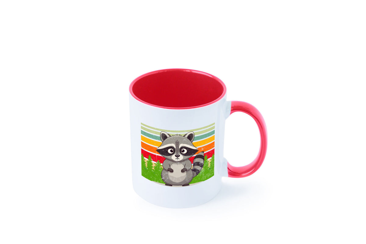 Waschbär | Vintage v2 lustiger Spruch Geschenk Humor Geschenkidee Tasse