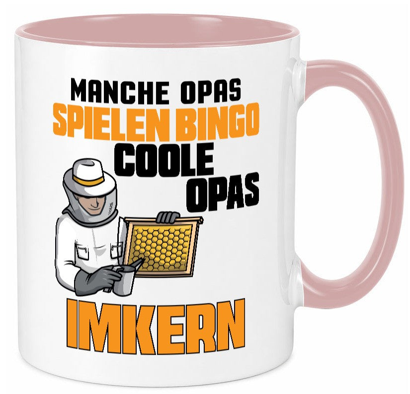 Opas spielen Bingo, coole imkern | Opa Imker| Honig lustig Familie Geschenkidee Tasse