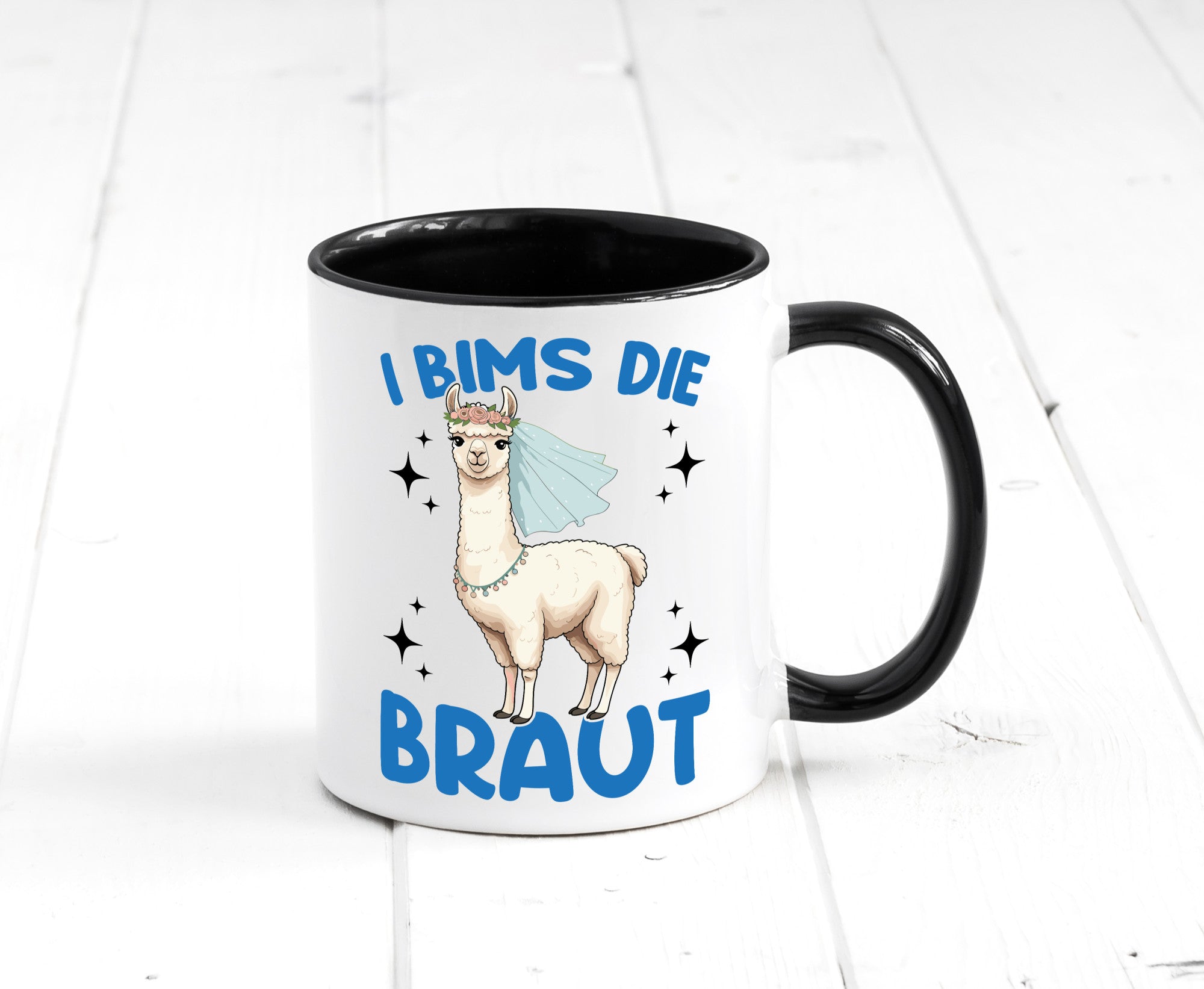 I Bims die Braut | Lama JGA Hochzeit lustig Humor Geschenkidee Geschenk Tasse