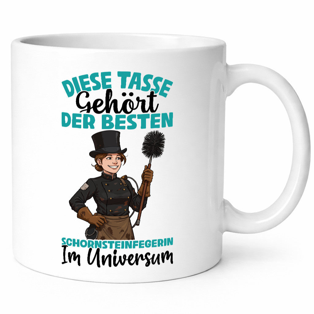 Im Universum: Schornsteinfegerin | Kaminkehrer lustiger Spruch Geschenk Humor