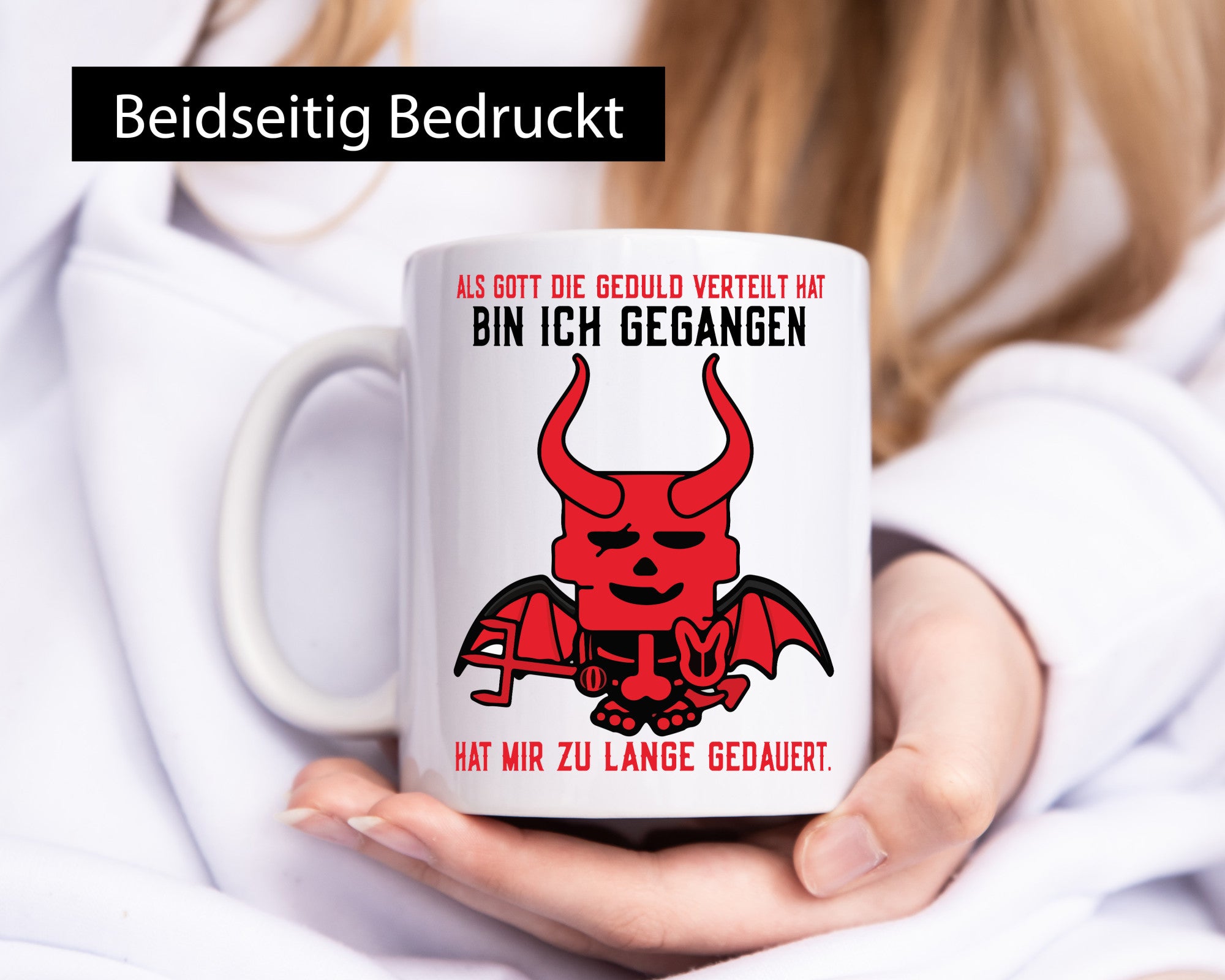 Als Gott die Geduld verteilt hat | Teufel Comic Ungeduldig lustig Humor