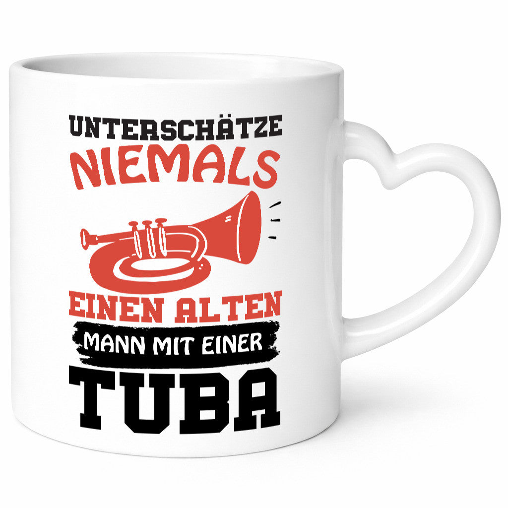Alter Mann mit Tuba | Tubaspieler Tasse Musiker Witz Humor Geschenkidee