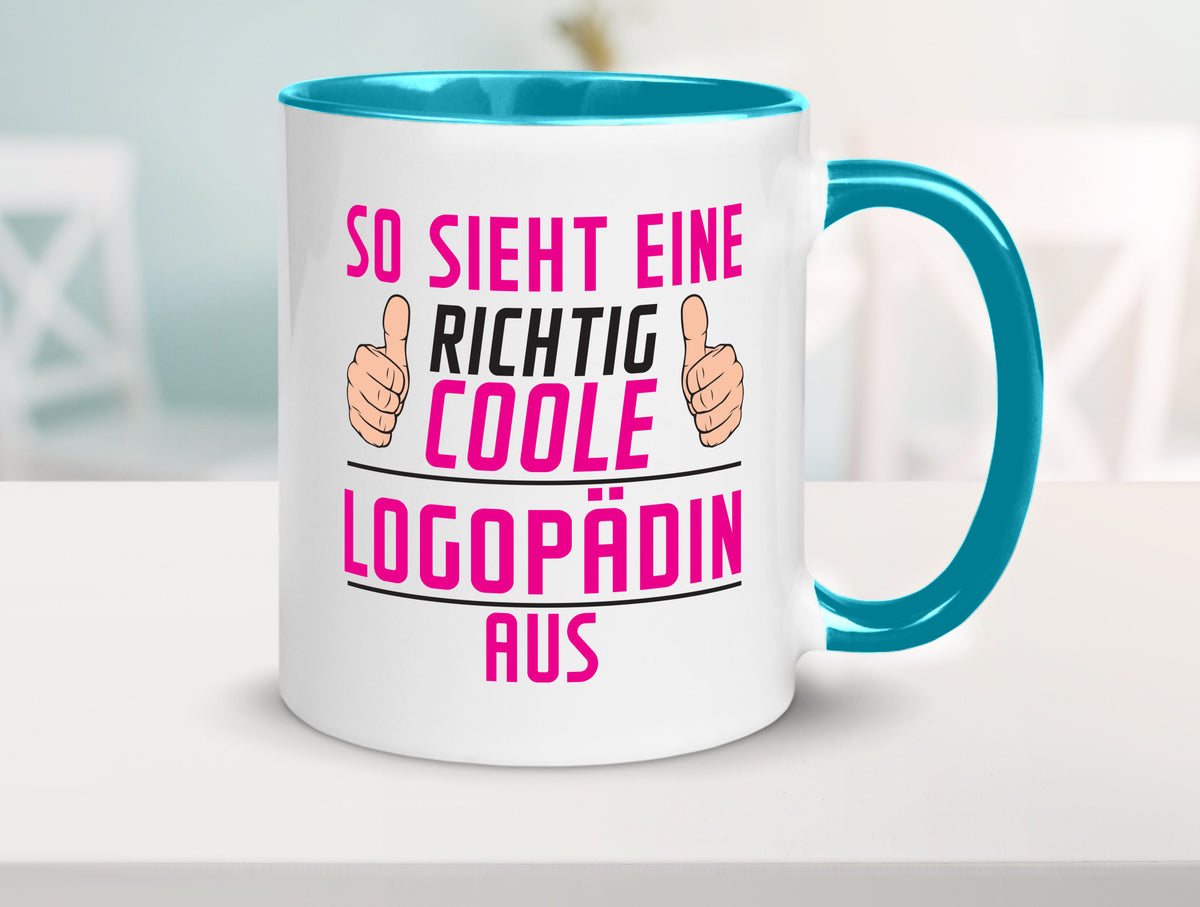 Richtig Coole Logopädin | Sprachtherapie Humor Geschenkidee Tasse