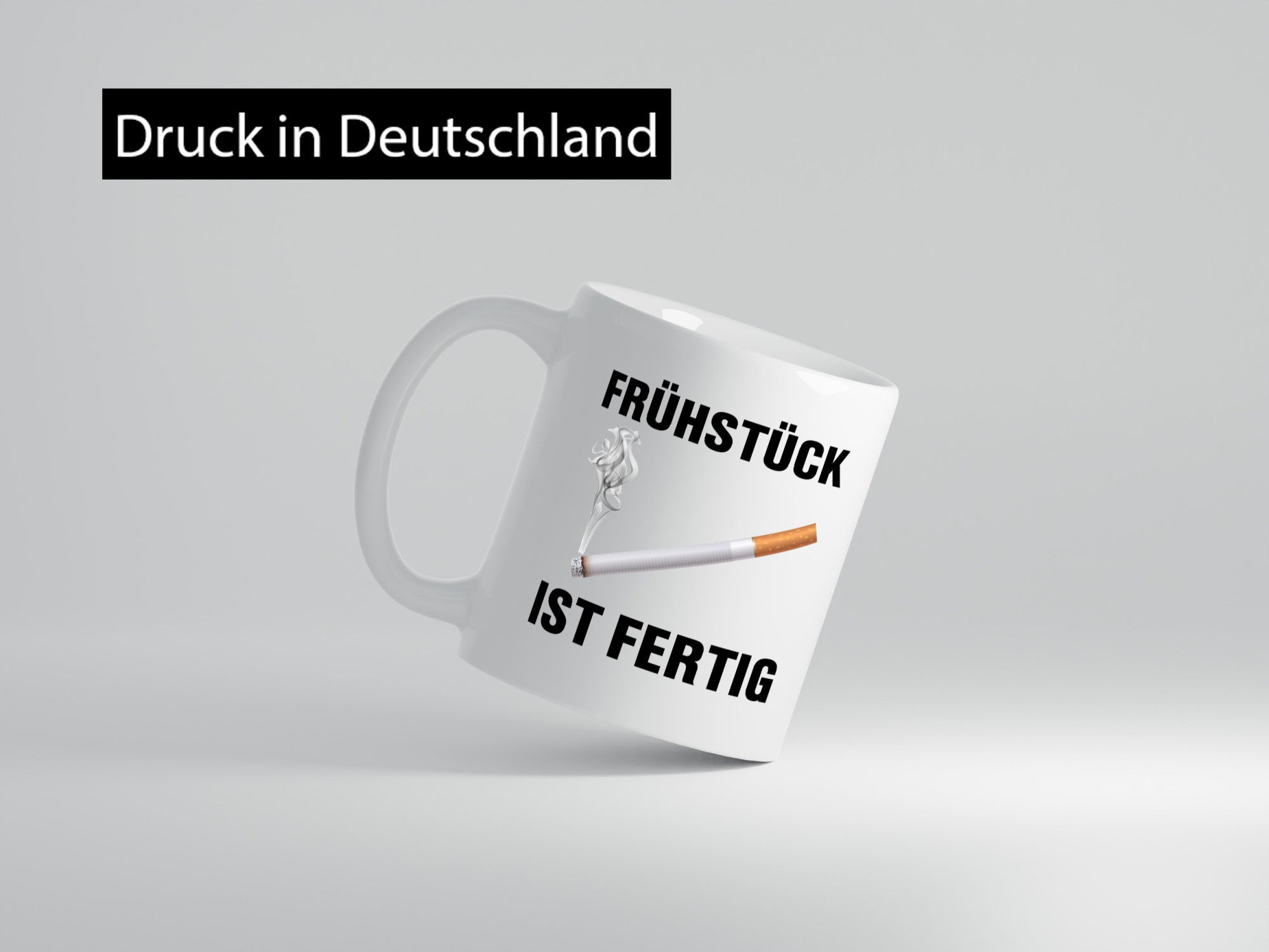 Frühstück ist Fertig | Zigarette Nikotin Raucher lustiger Spruch Geschenk Humor
