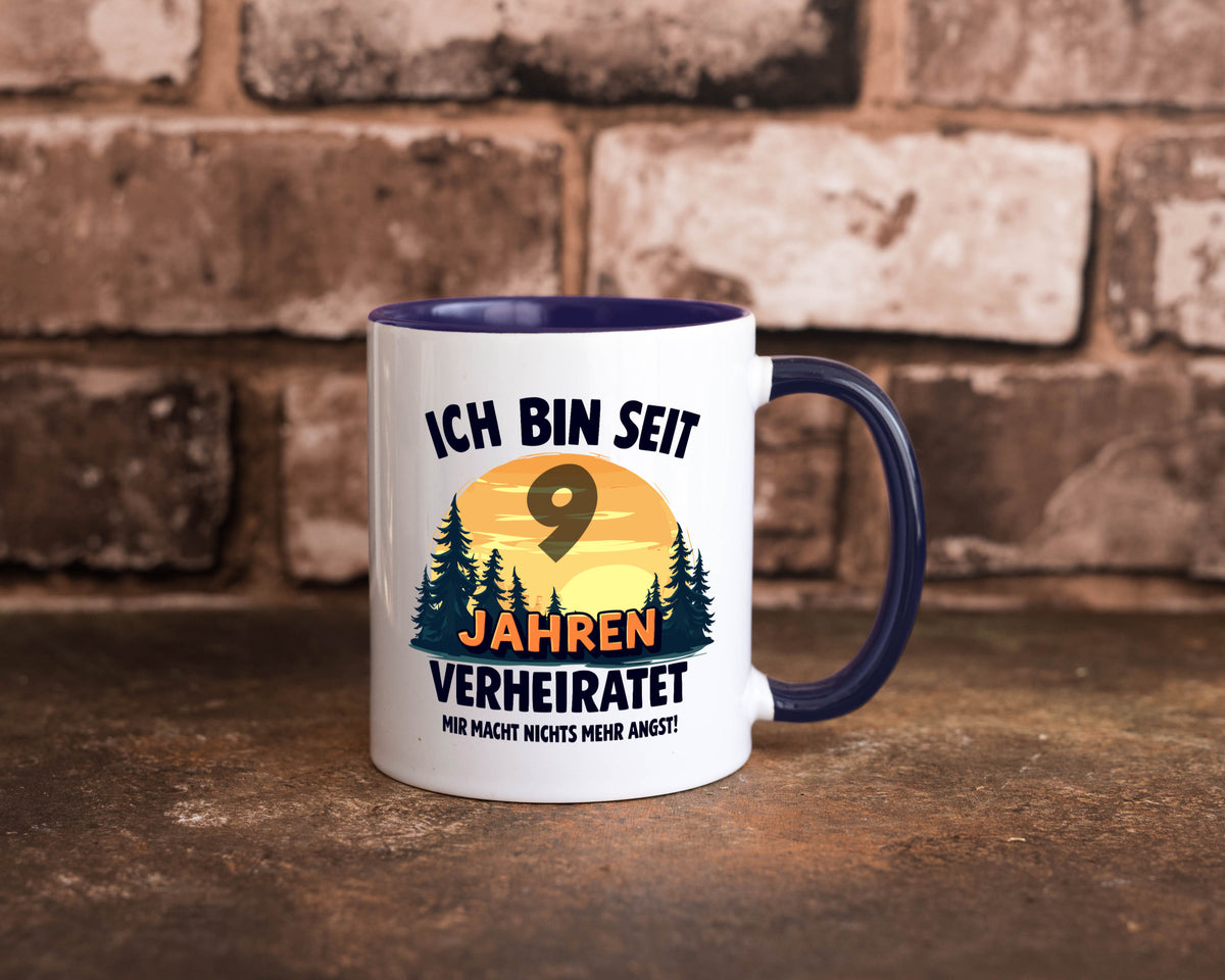 Ich bin Verheiratet | 9. Hochzeitstag Ehepaar v2 Geschenkidee Humor Tasse
