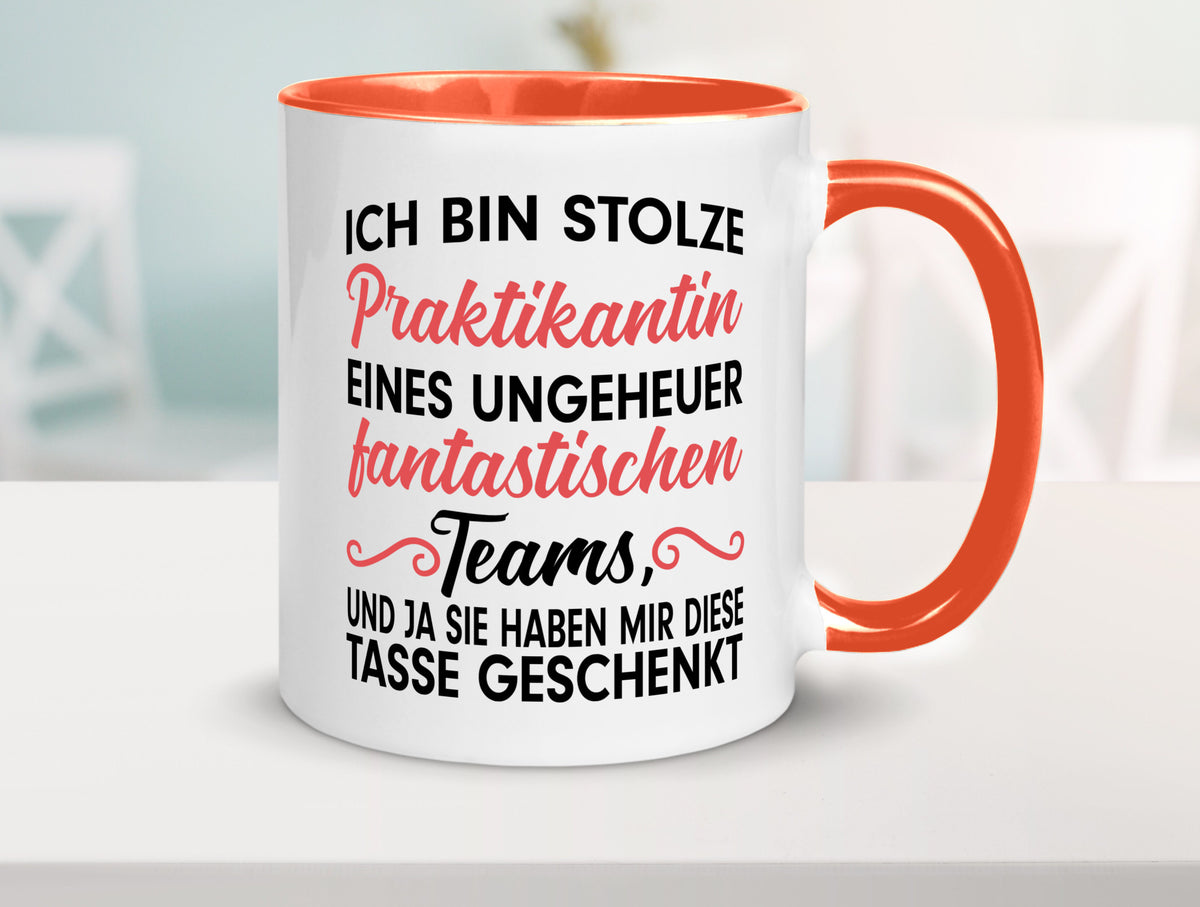Stolze Praktikantin | Arbeitswelt Tasse Praktikum Geschenk Arbeit Kollegen Büro