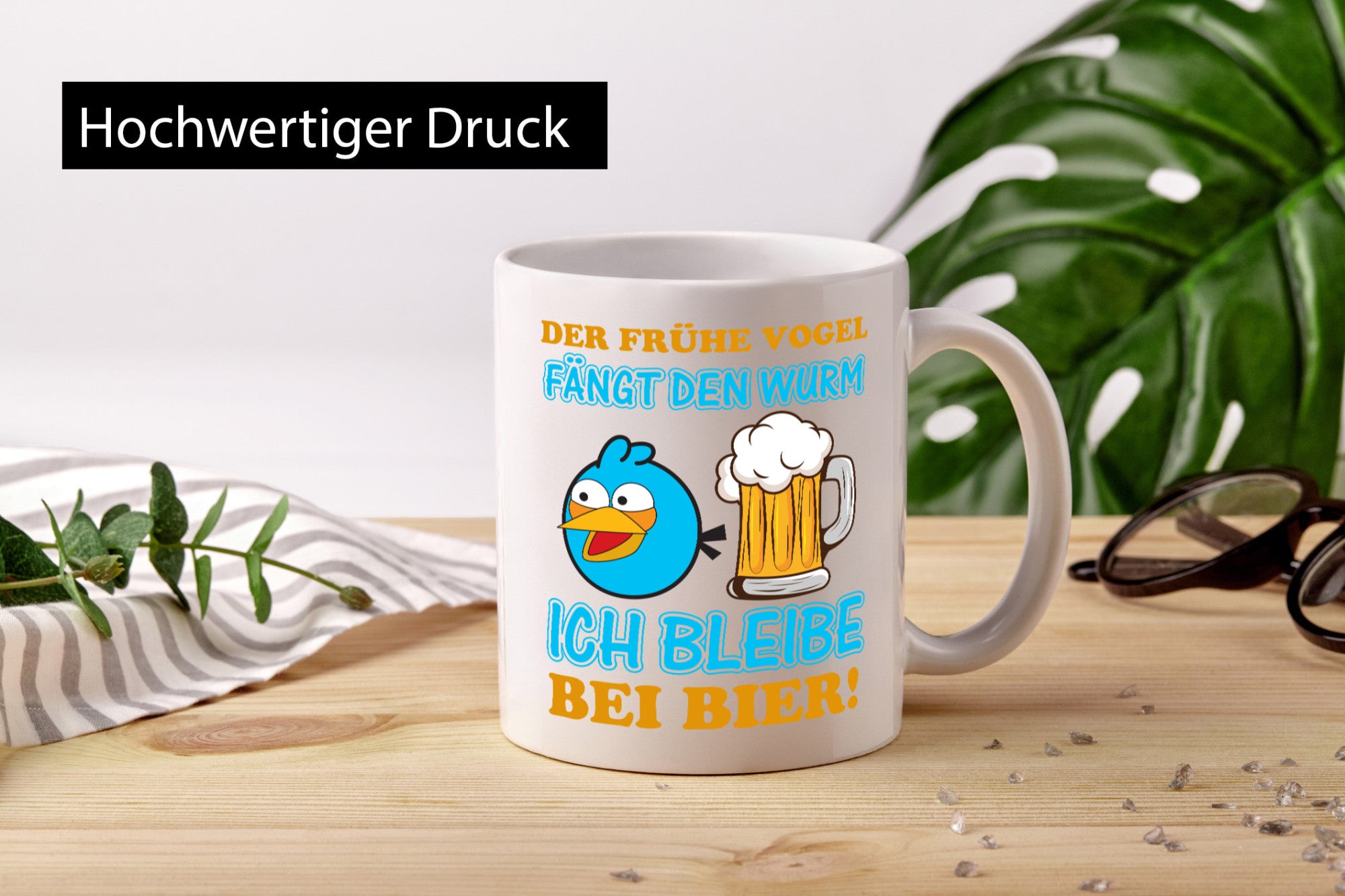 Der frühe Vogel | Biertrinker Tasse Männer Humor lustiger Spruch Geschenk