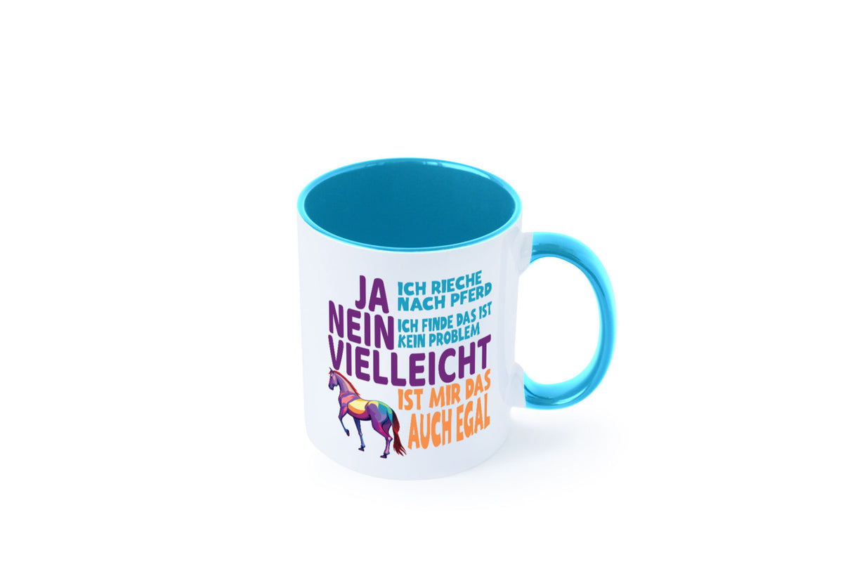 Ja ich Rieche nach Pferd | Reiten Pferdestall lustiger Spruch Geschenk Humor Tasse