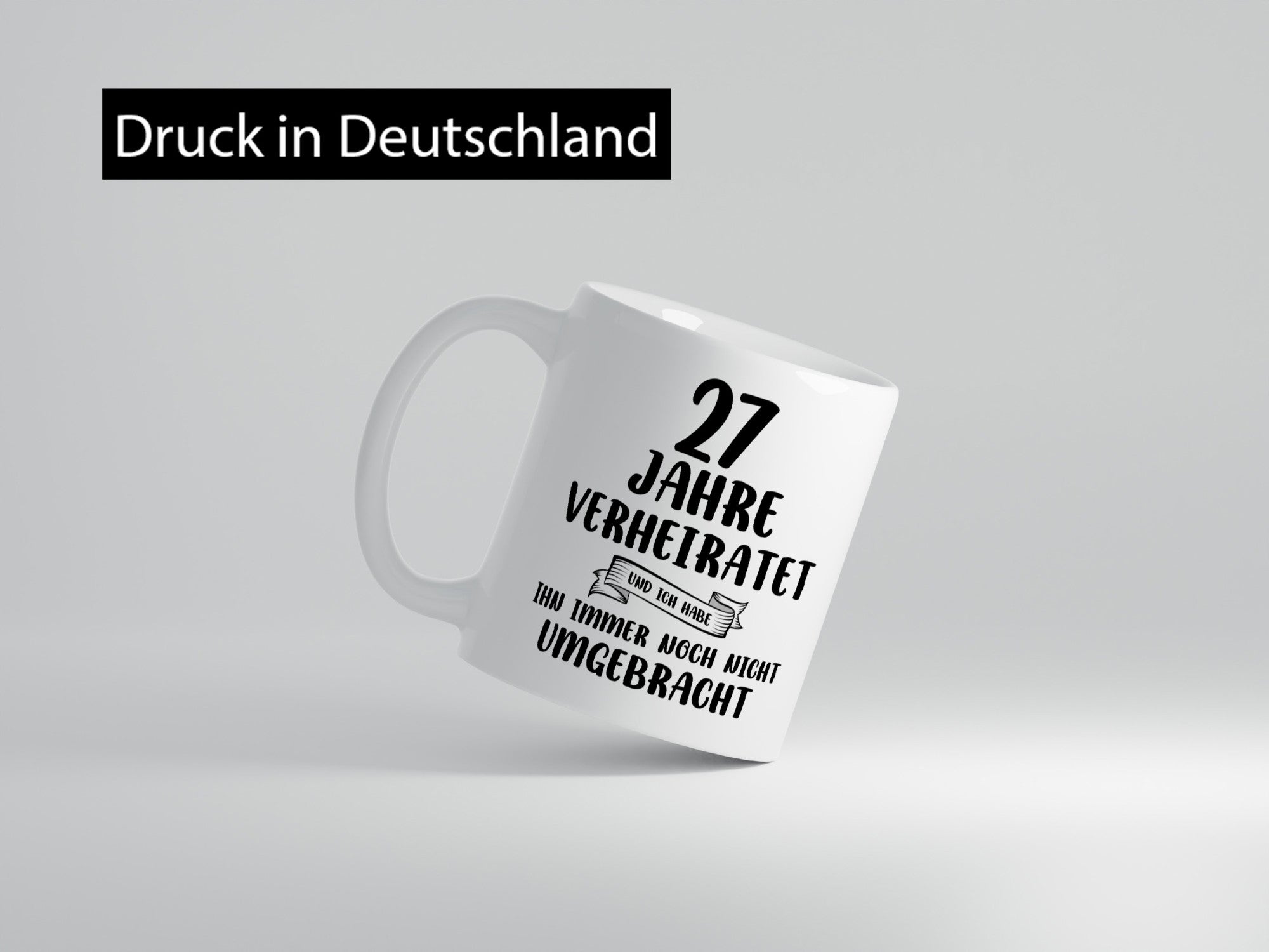 27 Jahre Verheiratet, immer noch am Leben! Geschenkidee Humor Tasse
