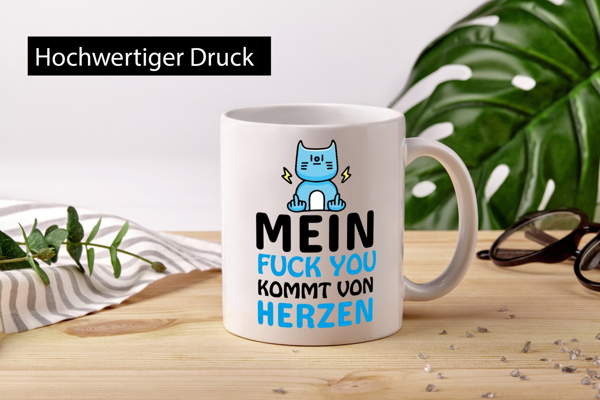 Kommt von Herzen Humor Geschenkidee Tasse