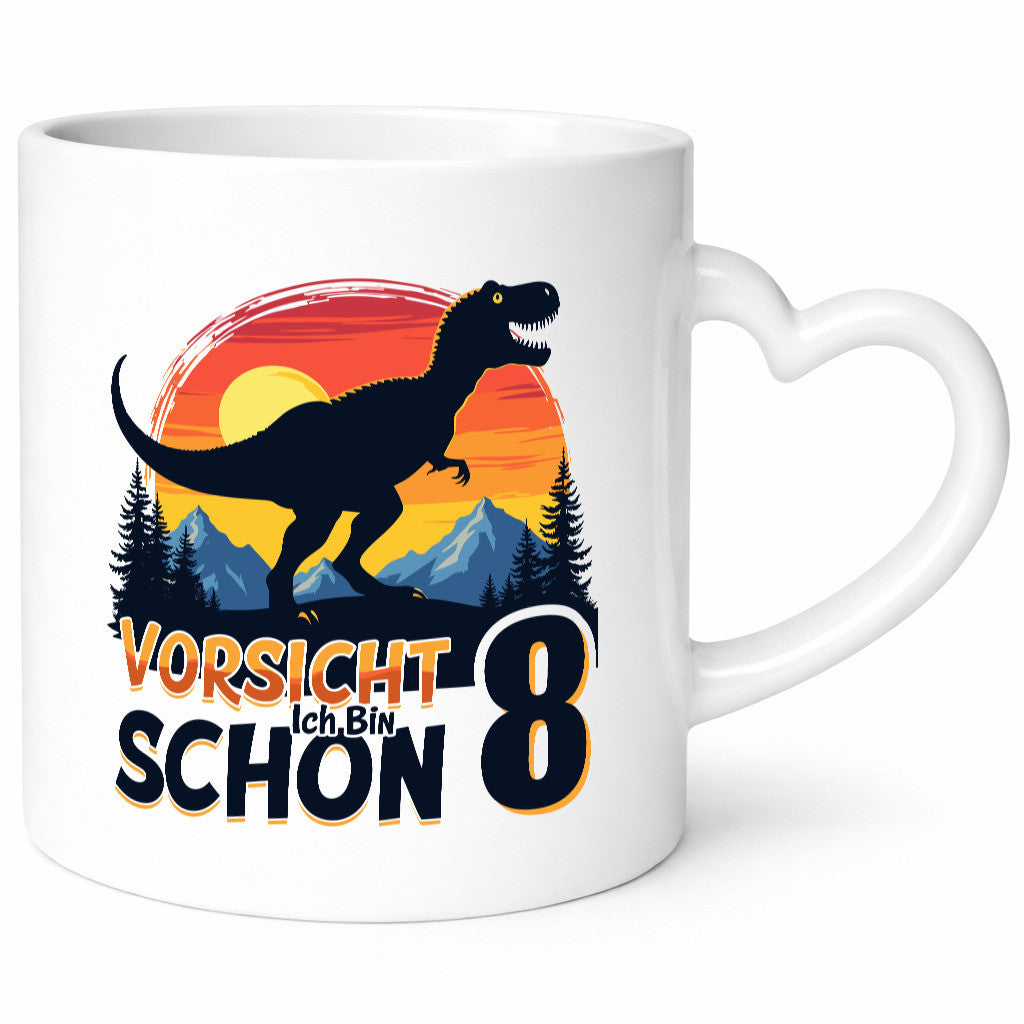 8. Geburtstag | 8 Jahre Dinosaurier v3 lustig Geschenkidee Geschenk Tasse