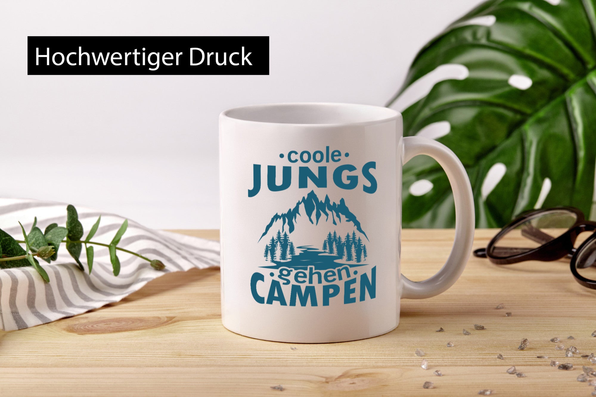 Coole Jungs gehen Campen | Berge See Geschenkidee Humor Tasse