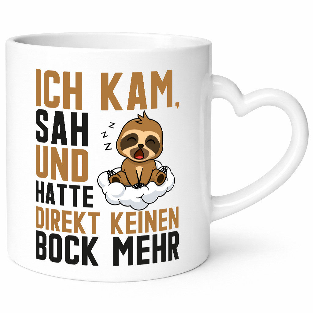 ich kam, sah und hatte keinen Bock | Faultier Müde Geschenk Tierliebhaber Humor