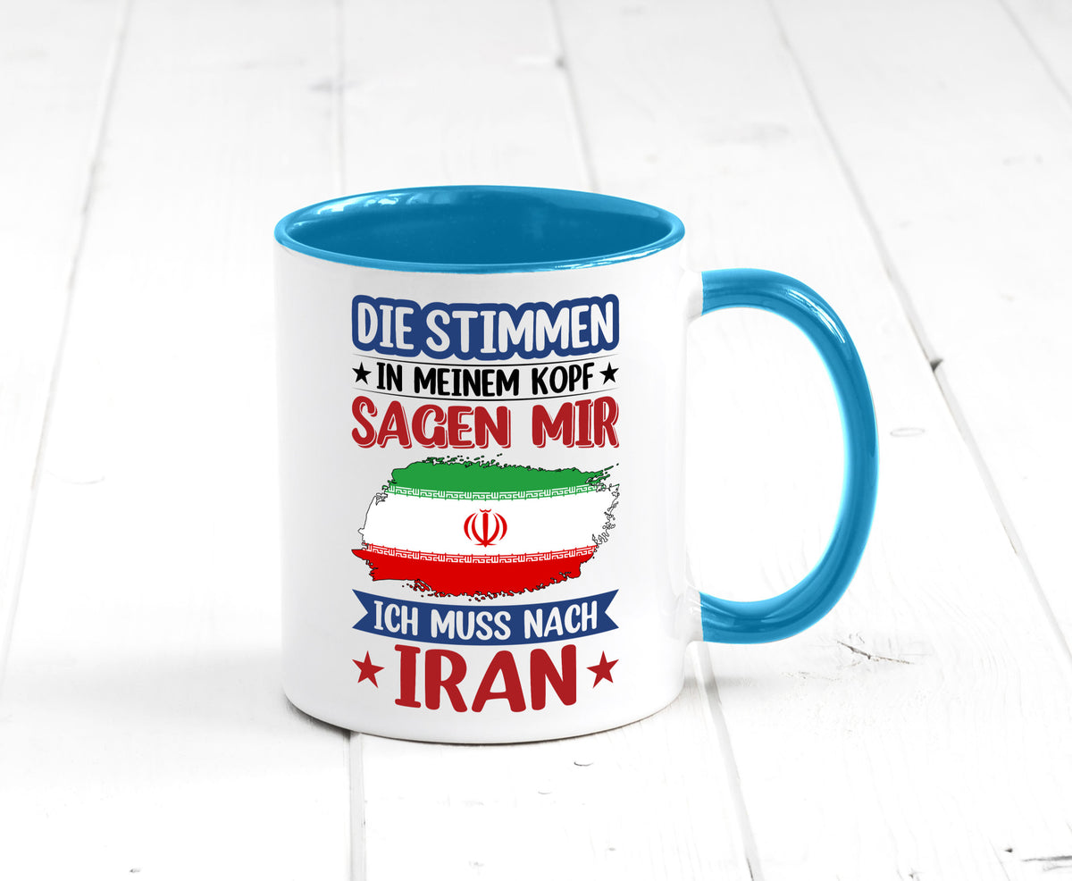 Iran | Urlaub Stimmen in meinem Kopf Traumland Humor Geschenkidee Tasse
