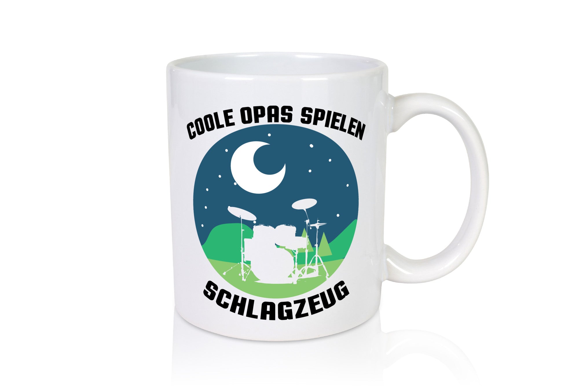 Coole Opas spielen Schlagzeug | Mond lustig Familie Geschenkidee Geschenk Tasse