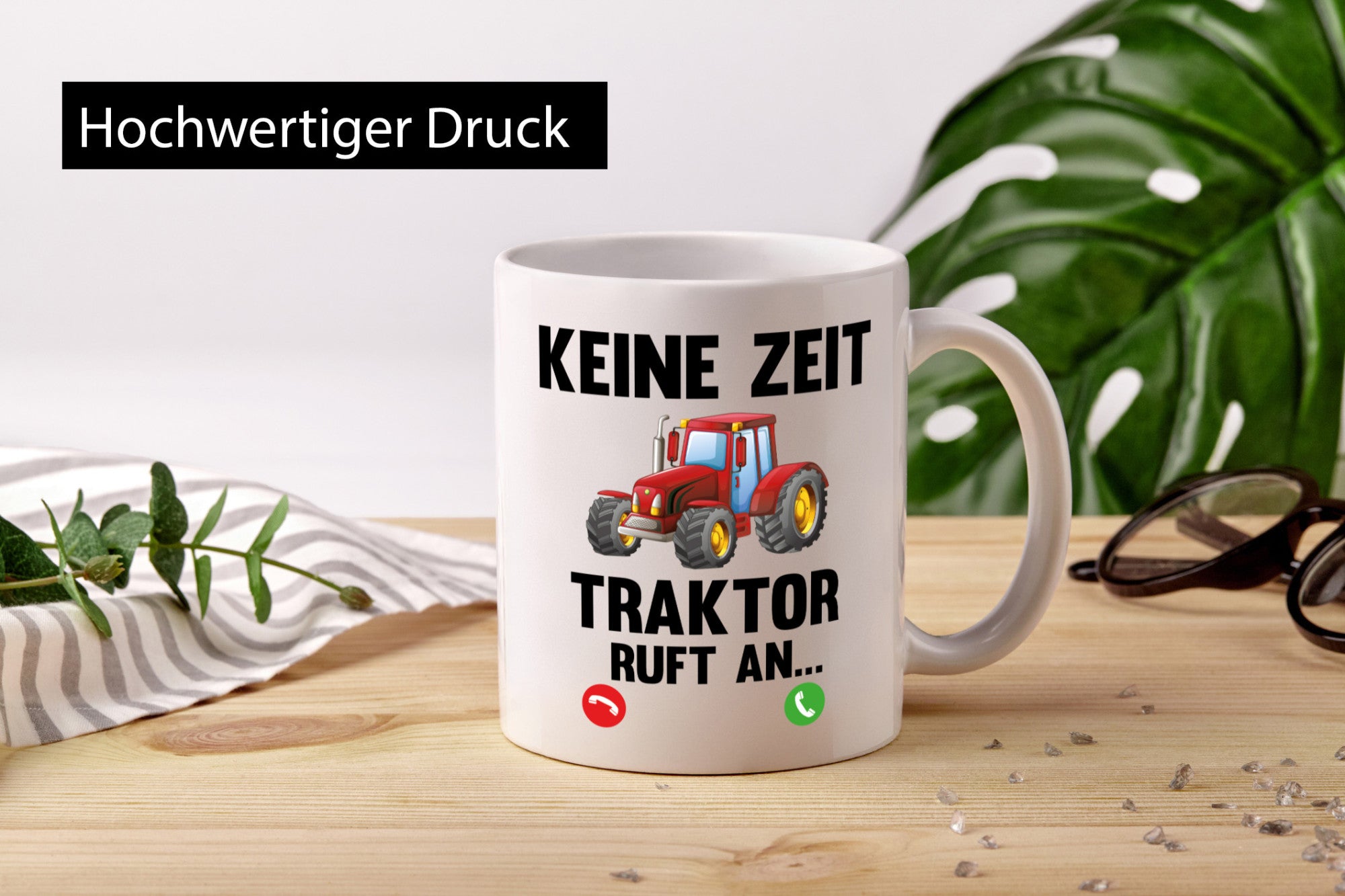 Traktor ruft an | Bauernhof Herren Bauer Spruch Geschenkidee Humor Tasse