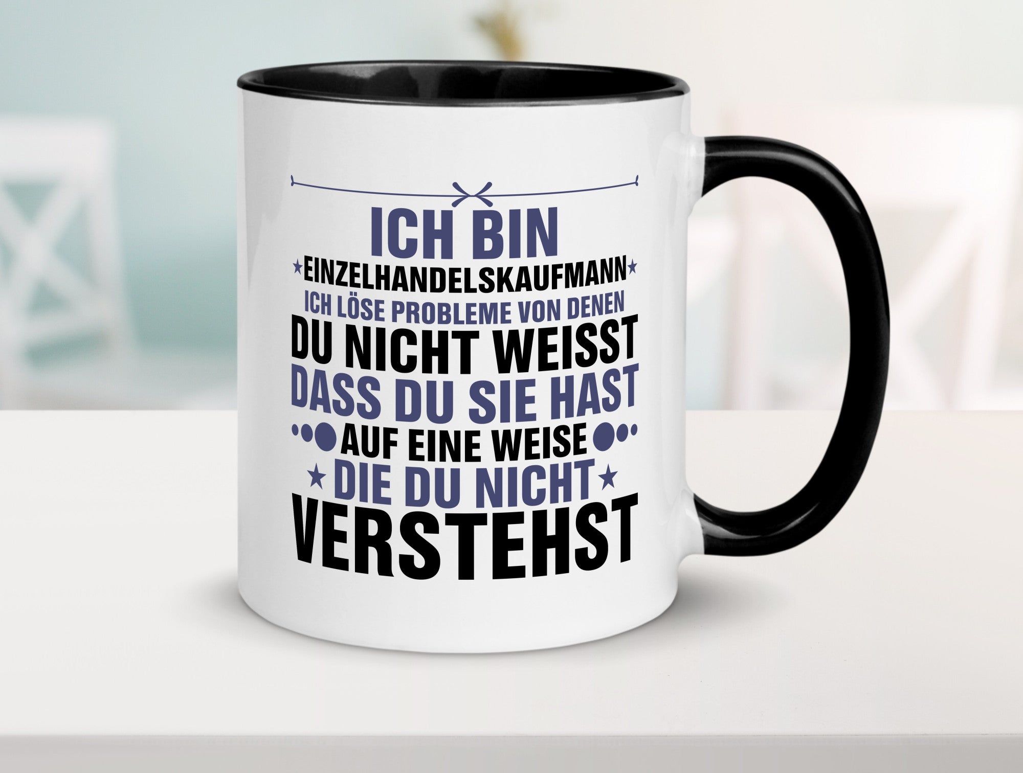 Löse Probleme: Einzelhandelskaufmann | Einzelhandel v2 Humor Geschenkidee Tasse