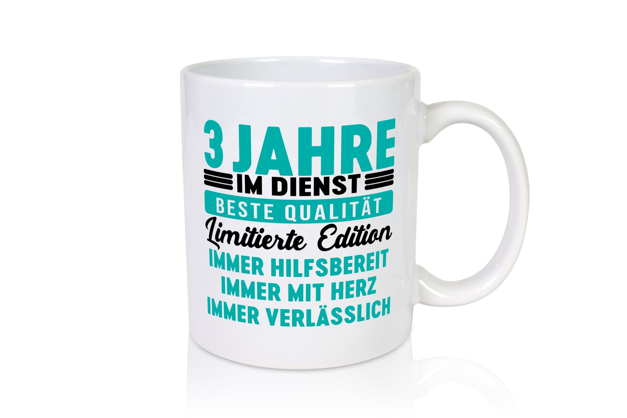 3 Jahre im Dienst | Jubiläum Arbeit v5 lustig Kollegen Büro Geschenk Tasse
