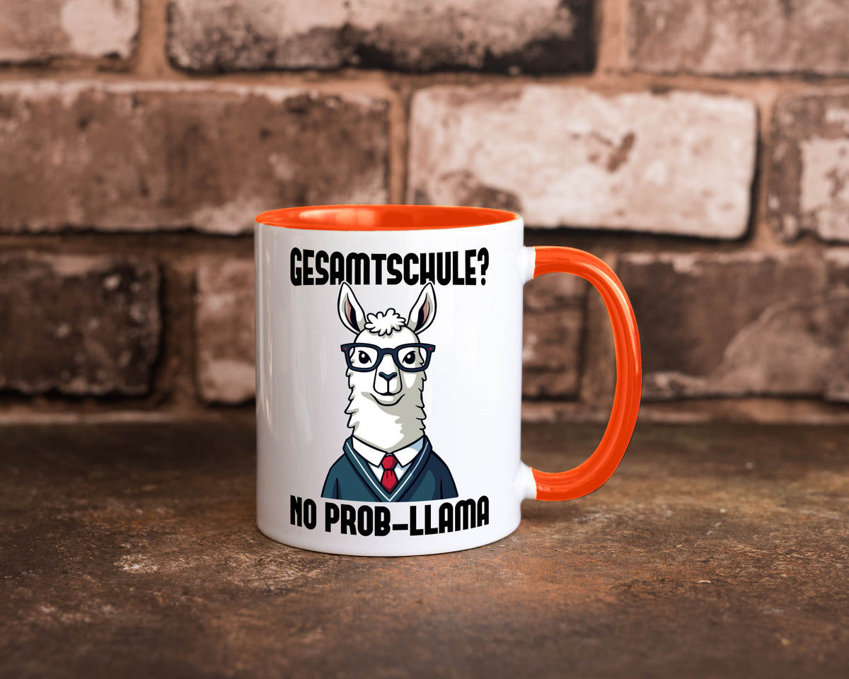 Gesammtschule | no prob-llama Einschuldung Humor Geschenkidee Tasse