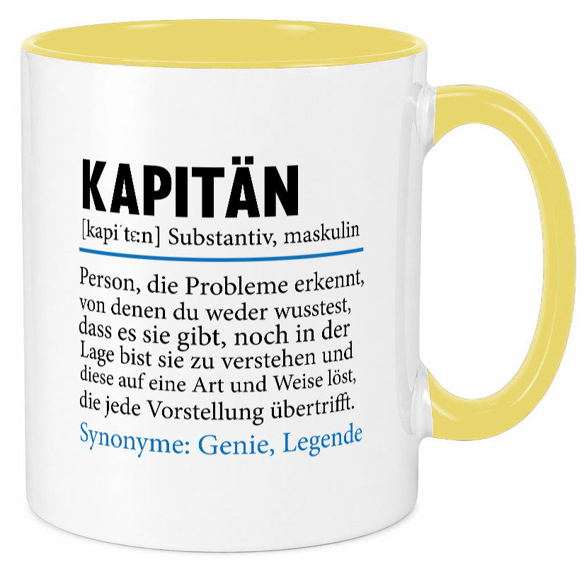 Kapitän | Spruch lustig Schiffskapitän Schiff Geschenk Humor Geschenkidee Tasse