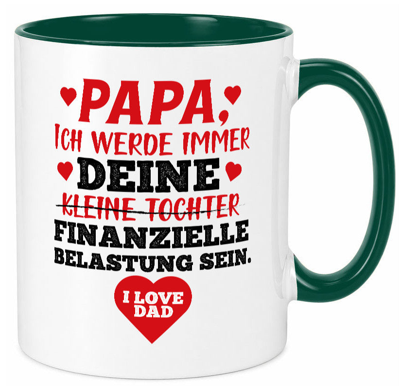 Finanzielle Belastung lustiger Spruch Geschenk Humor Geschenkidee Tasse