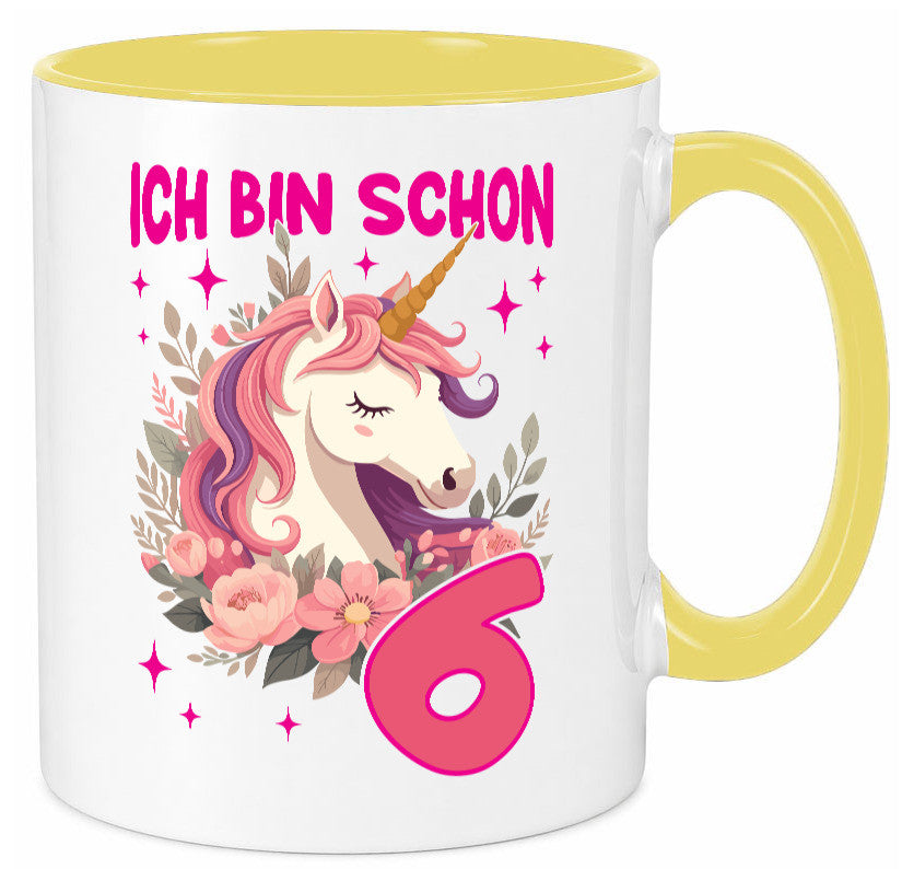 6. Geburtstag | 6 Jahre Einhorn Mädchen Geschenk Geschenkidee lustiger Spruch Tasse
