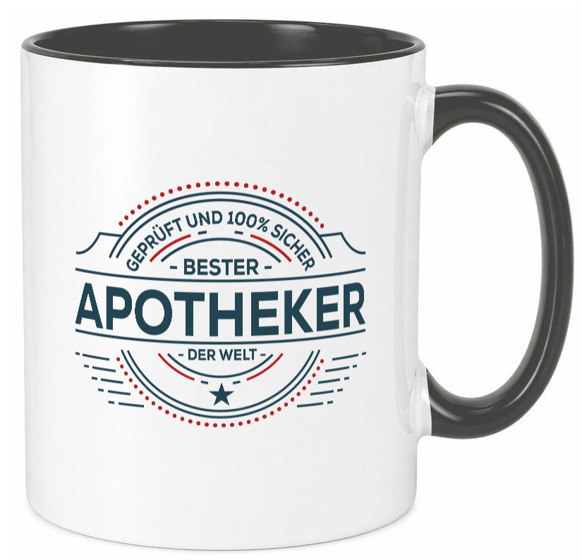 Geprüft und sicher: Apotheker | Apotheke Pharmazie Geschenkidee Humor Tasse